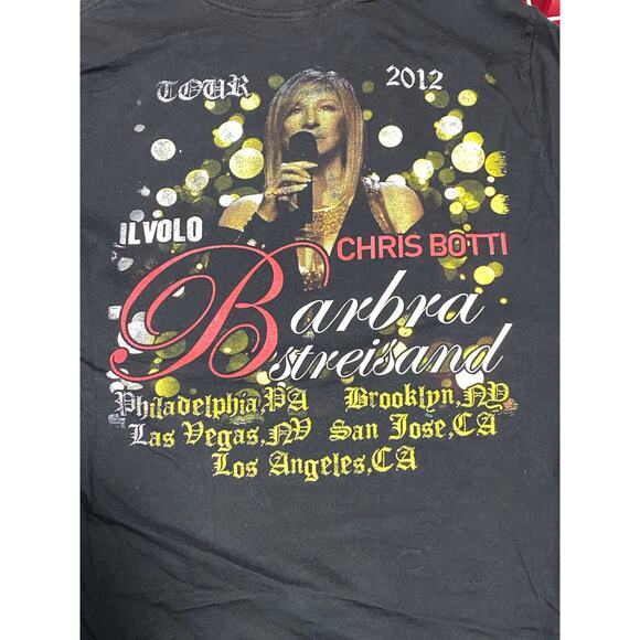 Barbra Streisand Live Tour 2012 Graphic T-Shirt in Black Unisex Sz XL - Picture 10 of 10